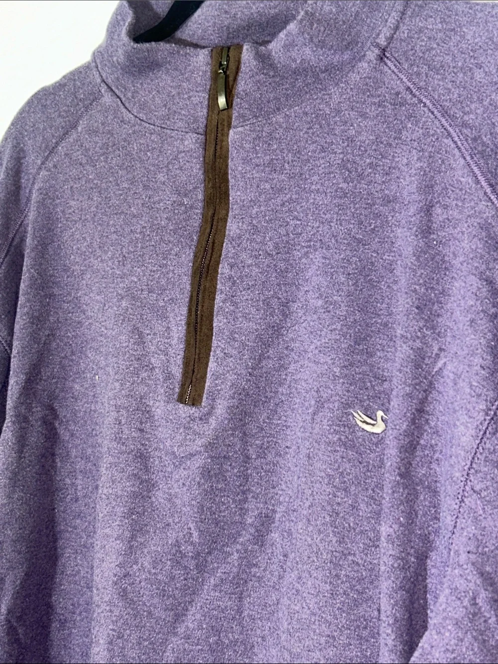 Southern Marsh Men's Heather Purple Quarter-Zip Sweater - size XL